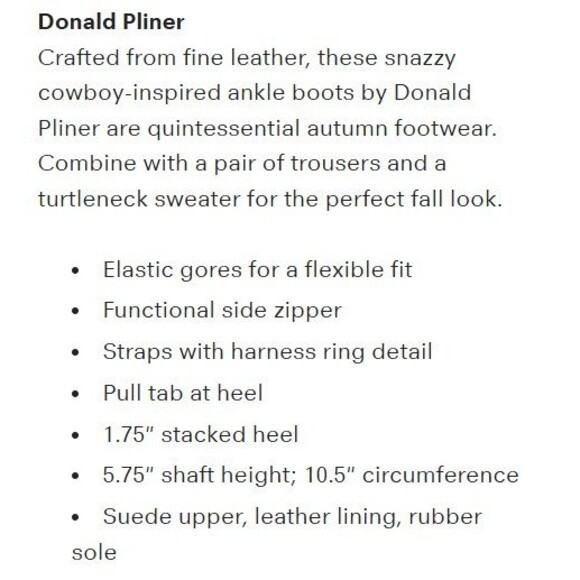 Donald Pliner Mai Harness 6.5 M Bootie Black Leather Ankle Zip Block Heel NIB - Picture 16 of 16